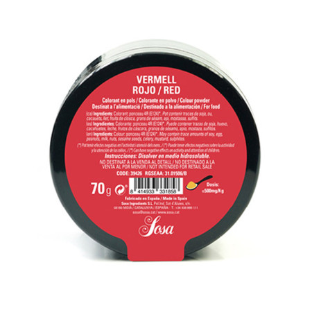 Sosa Water Soluble Red Colouring Powder