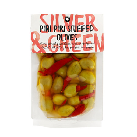 Silver & Green Piri Piri Stuffed Olives