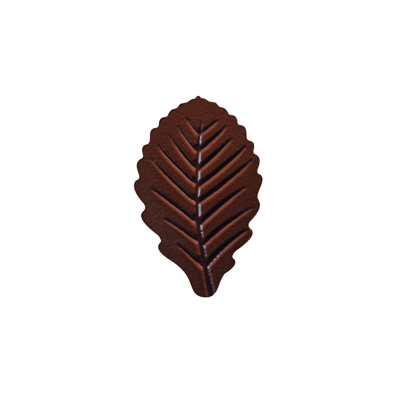 PCB Creation Small Ribbed Dark Chocolate Leaves