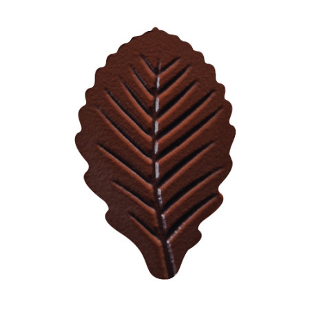 PCB Creation Small Ribbed Dark Chocolate Leaves