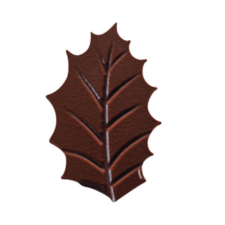 PCB Creation Small Ribbed Dark Chocolate Leaves