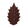 PCB Creation Small Ribbed Dark Chocolate Leaves