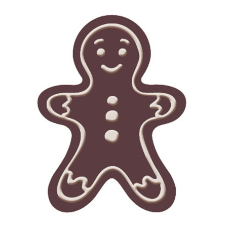 PCB Creation 126 Dark Chocolate Embossed White Decorations