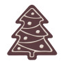 PCB Creation 126 Dark Chocolate Embossed White Decorations