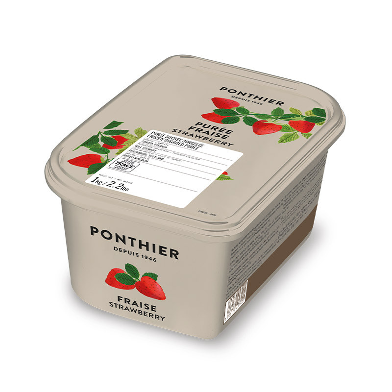 Ponthier Frozen Scottish Strawberry Puree 10% Sugar