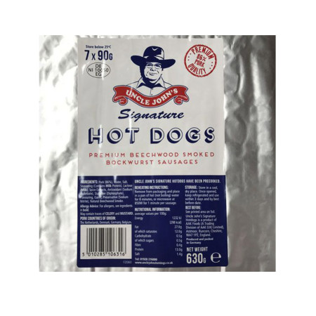 Uncle Johns Bockwurst Sausages 9 Inch