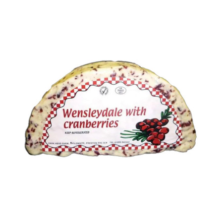 Wensleydale and Cranberry Half Wheel