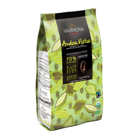 Valrhona Dark Chocolate Couverture Andoa Organic 70%