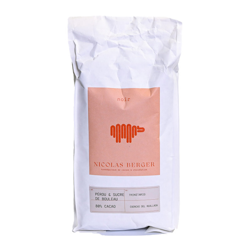 Nicolas Berger Peru Dark Chocolate With Birch Sugar Xylitol 80%