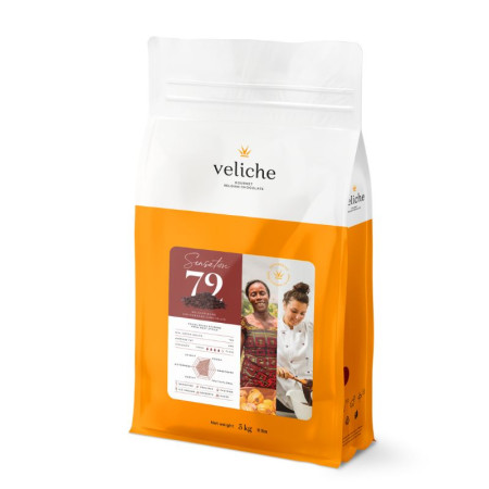 Veliche Belgian Dark Chocolate Dots Sensation 72%