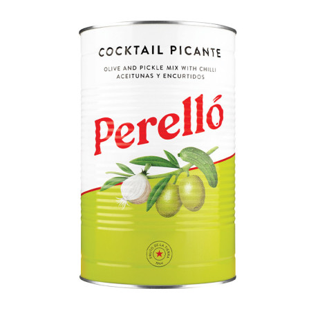 Perello Mix Cocktail Picante Spicy Olives and Pickle