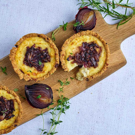 Brie and Red Onion Tarts