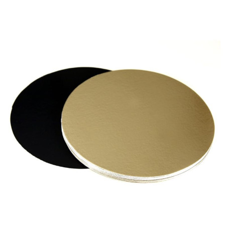 Round Gold/Black Cardboard Tradiser 24CM