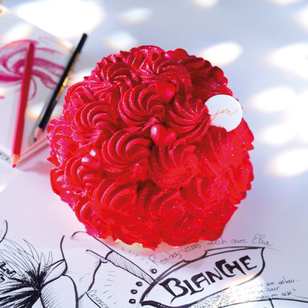 PCB Creation White Chocolate Ruby Crystalised Hearts 3D