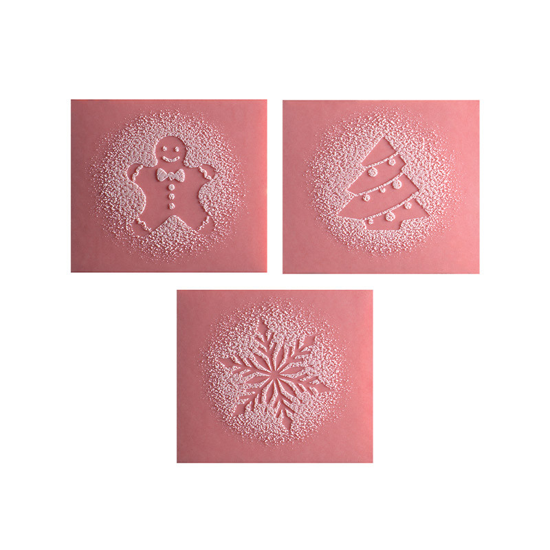 PCB Creation Ends of Yule Log Snowy Embossed Strawberry Chocolate