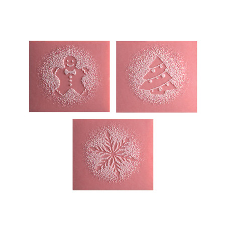 PCB Creation Ends of Yule Log Snowy Embossed Strawberry Chocolate