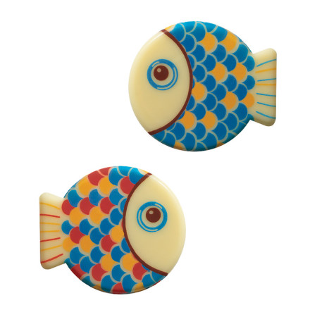 PCB Creation Rainbow White Chocolate Fishes