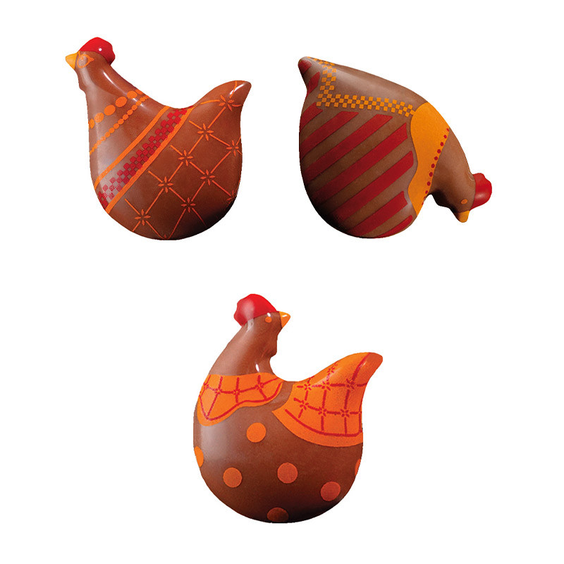 PCB Creation Red & Gold Milk Chocolate Hens