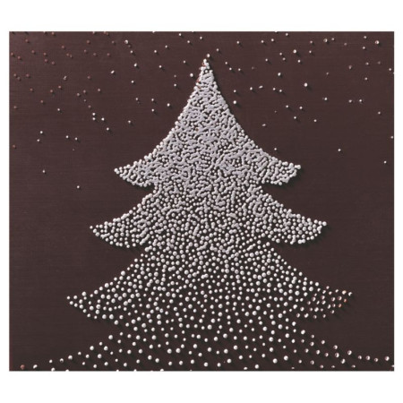 PCB Creation Ends of Yule Log Tree Embossed Dark Chocolate