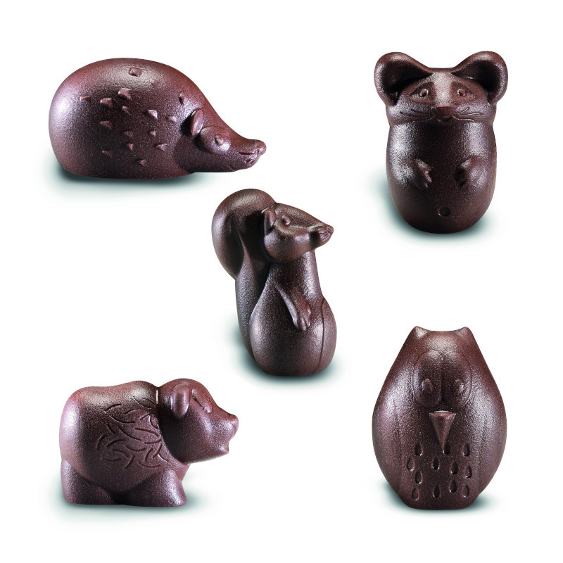 Dark Chocolate Hazelnut and Almond Praline Easter Forest Creatures
