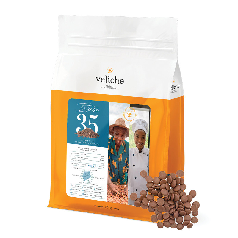 Veliche Belgian Milk Chocolate Dots Intense 35%