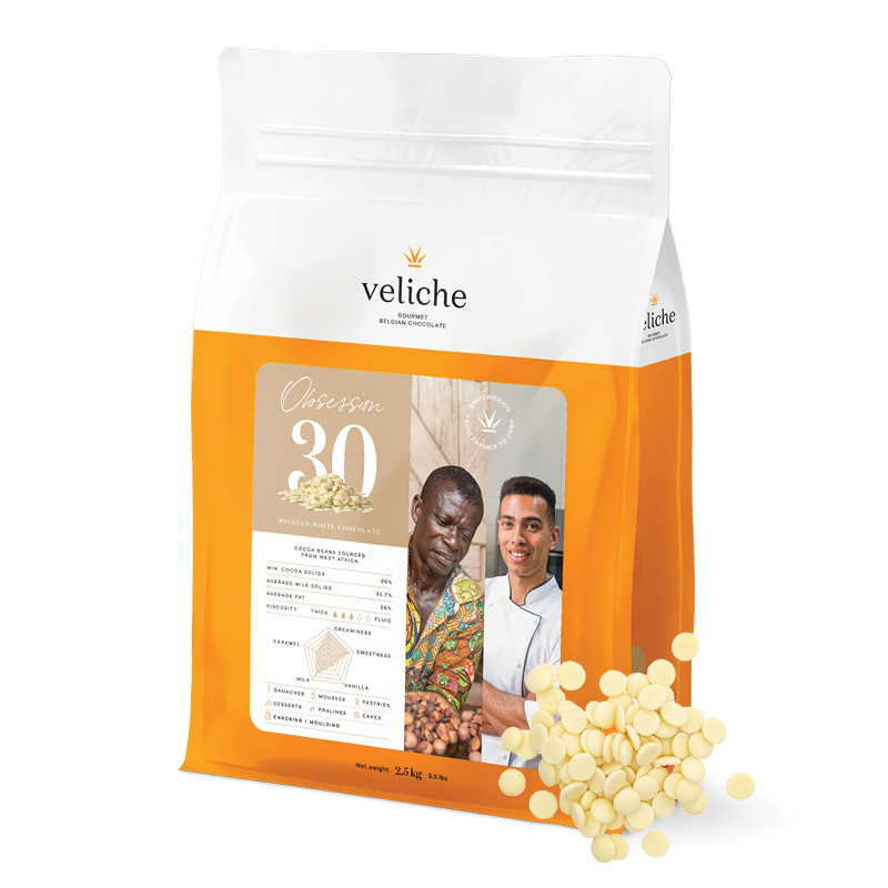 Veliche Belgian White Chocolate Dots Obsession 30%
