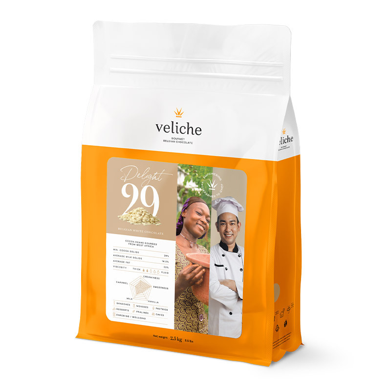 Veliche Belgian White Chocolate Drops Delight 29%