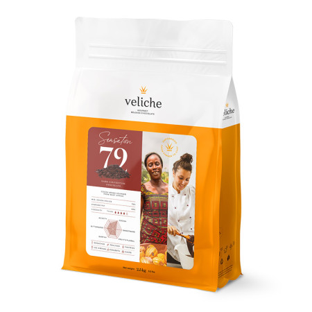 Veliche Belgian Dark Chocolate Dots Sensation 72%
