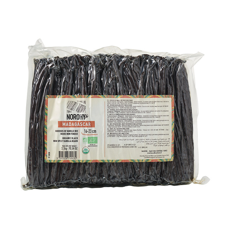 NOROHY Organic Madagascan Vanilla Beans 16-23cm