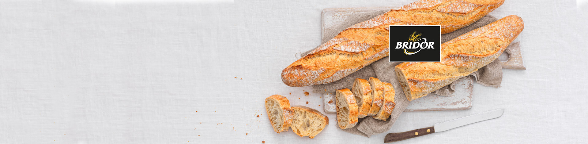 A rustic baguette with character